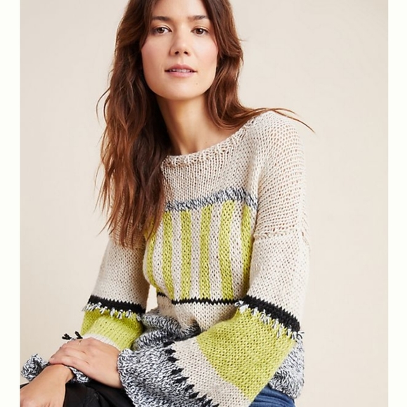 Anthropologie Veroalfie Artisan Weave Sweater - Picture 2 of 12